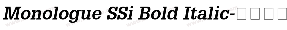 Monologue SSi Bold Italic字体转换